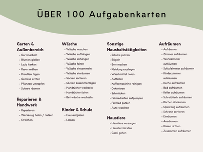 Haushaltsplan EUKALYPTUS inkl. Symbolkarten