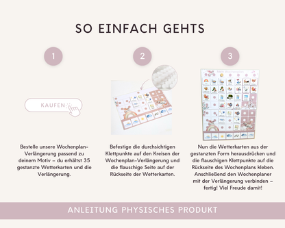 Wochenplaner Verlängerung EINHORN