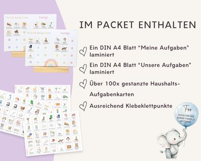 Haushaltsplan REGENBOGEN inkl. Symbolkarten