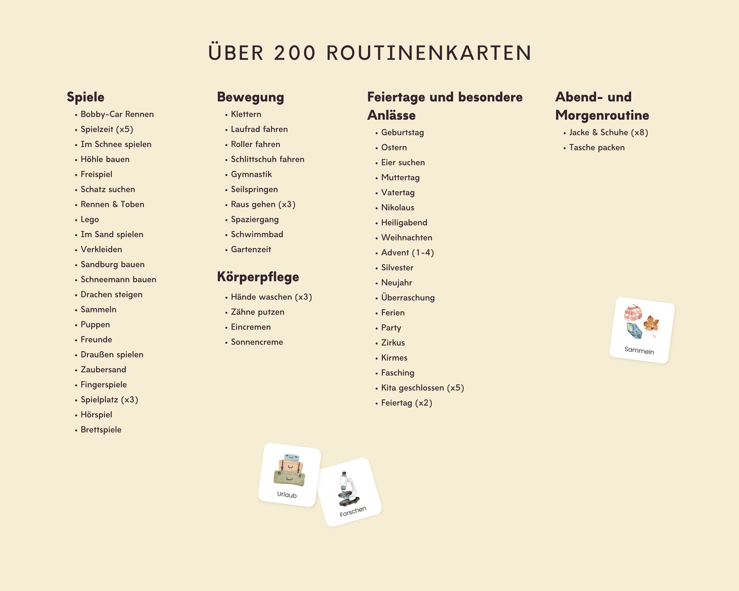 Kindergarten Kita Tagesplan inkl. Routinenkarten