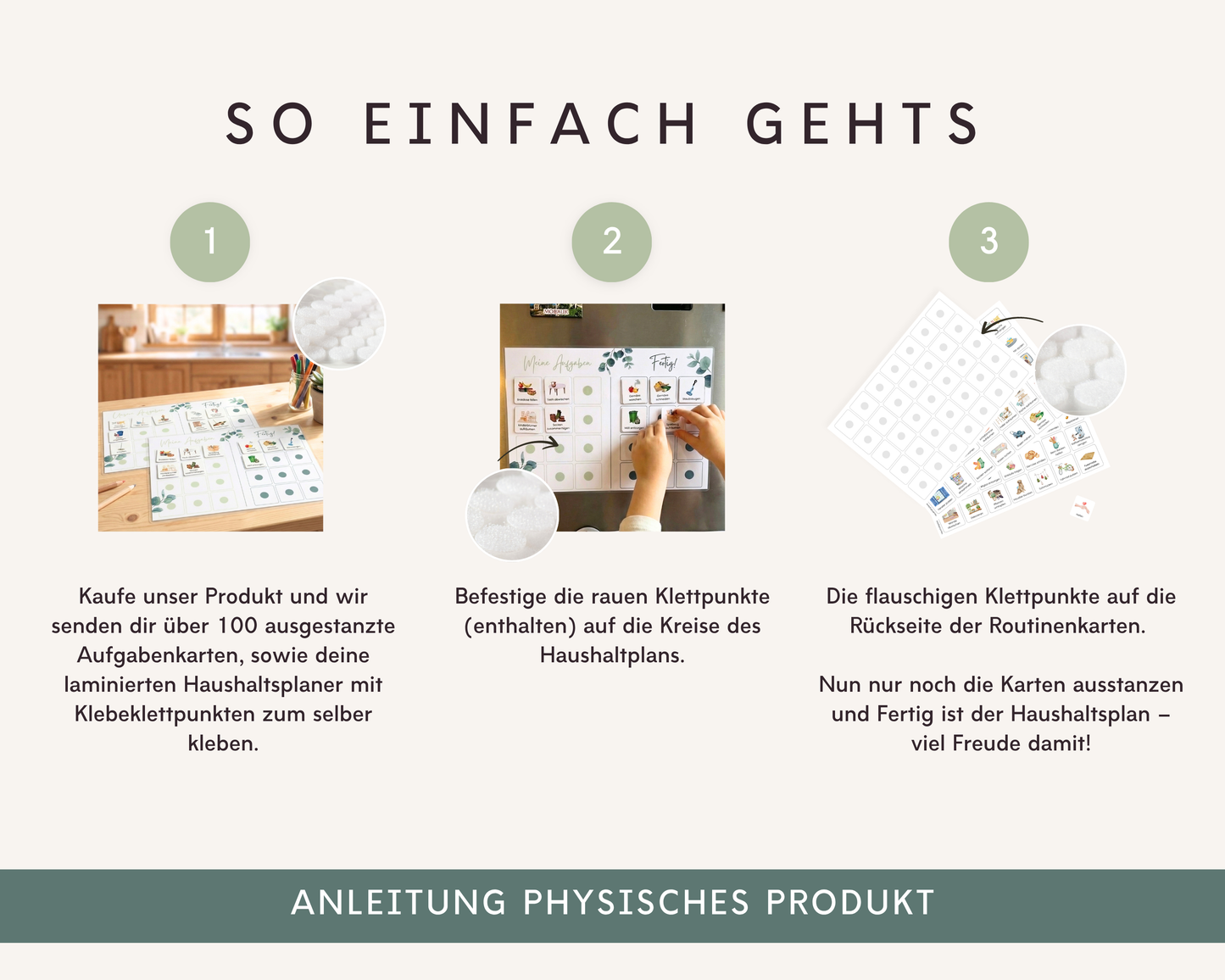 Haushaltsplan EUKALYPTUS inkl. Symbolkarten