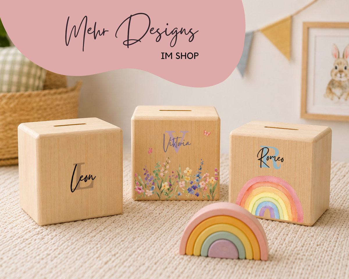 Weitere Motive und Farben im Shop, passend dazu die personalisierbare Erinnerungskiste