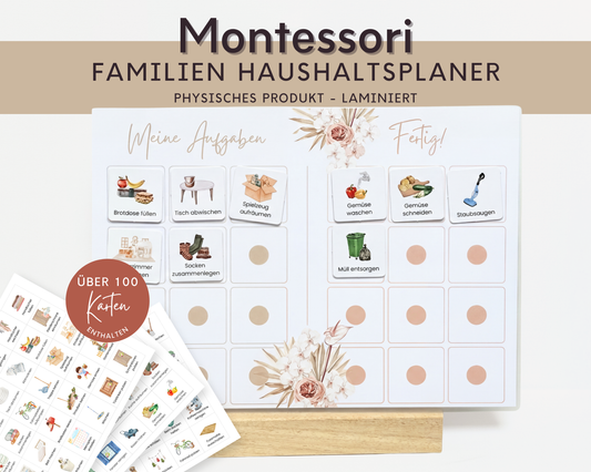 Haushaltsplan BEIGE inkl. Symbolkarten