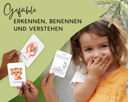 Emotionskarten 32 KARTEN - Design SAFARI TIERE