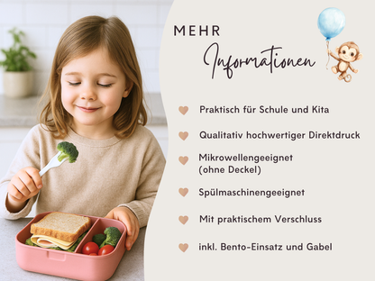 Brotdose Kinder Blumenwiese personalisiert mit Namen