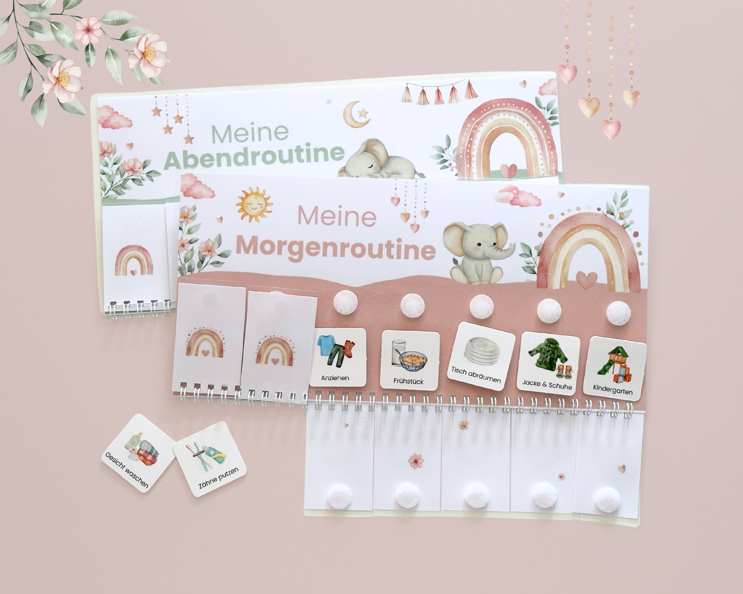 Routineplaner ROSA ELEFANT inkl. Symbolkarten
