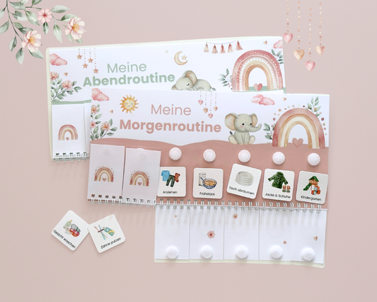 Routineplaner ROSA ELEFANT inkl. Symbolkarten