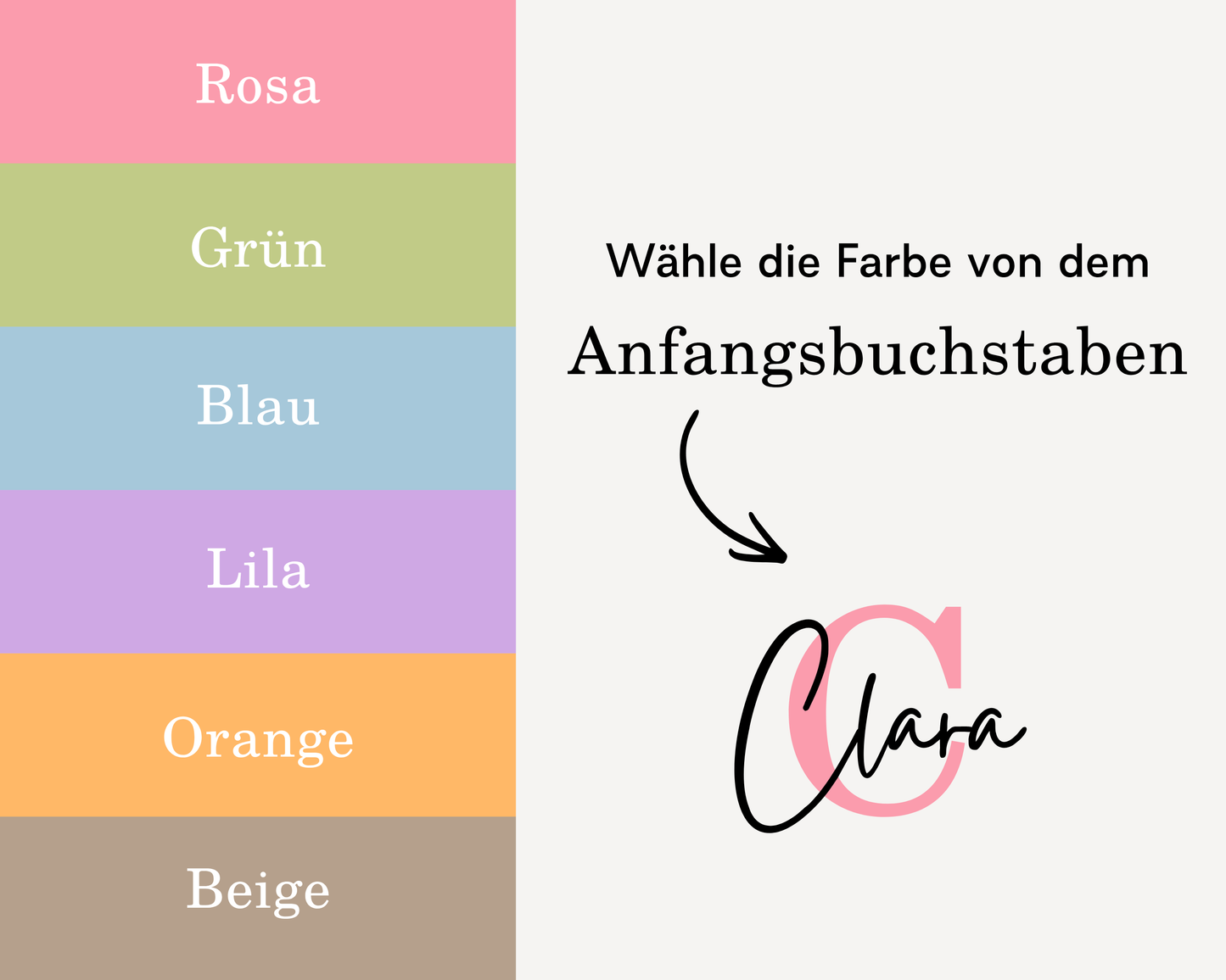 Erinnerungsbox personalisiert Name in 6 Farben