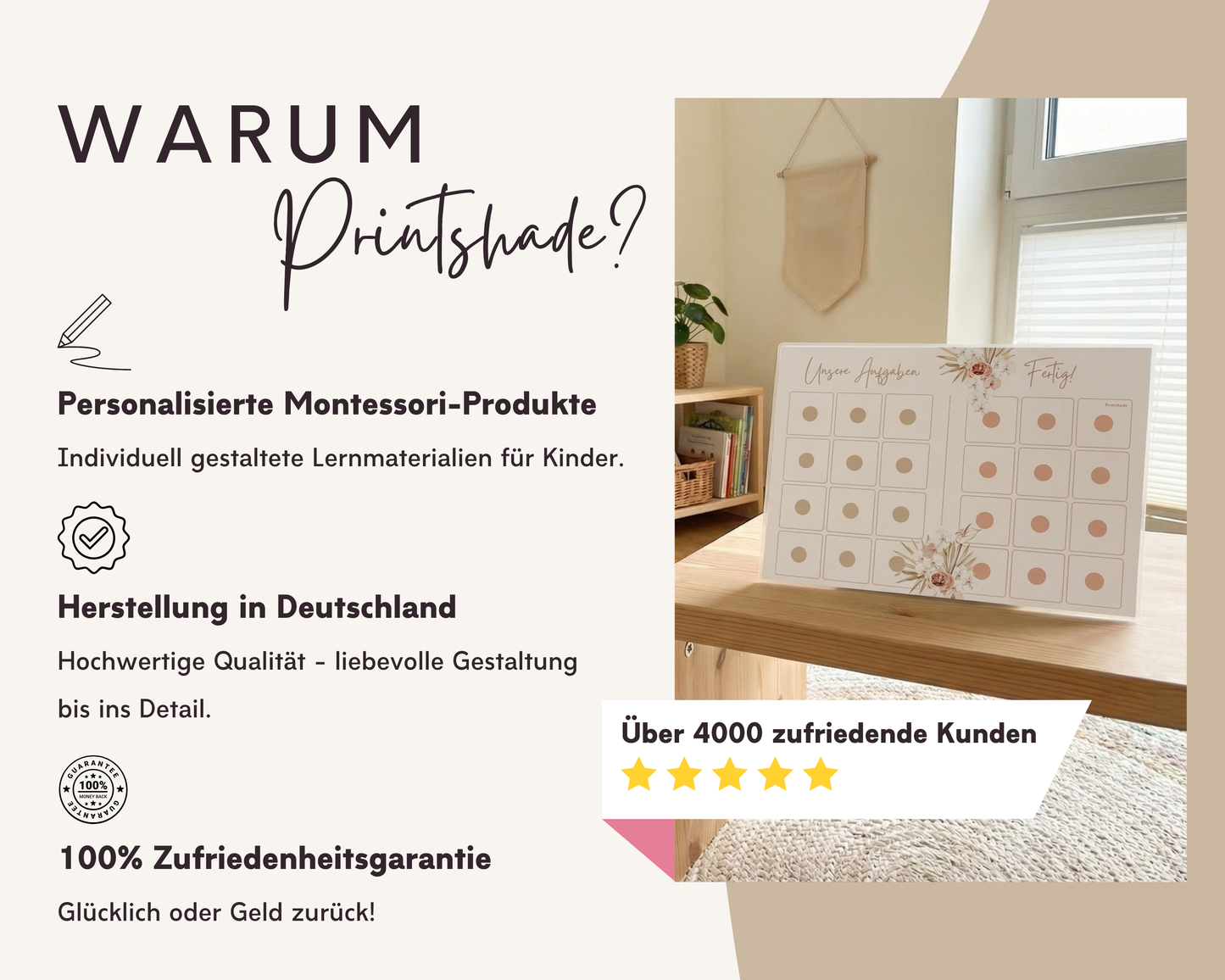 Haushaltsplan BEIGE inkl. Symbolkarten