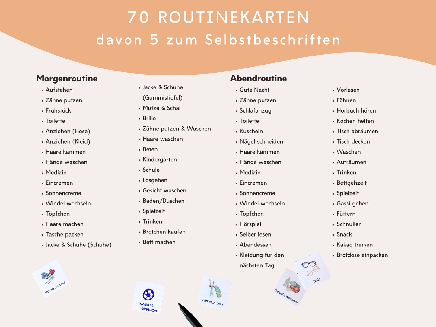Routineplaner REGENBOGEN inkl. Symbolkarten