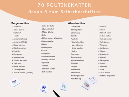 Routineplaner REGENBOGEN inkl. Symbolkarten