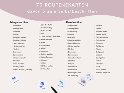 Routineplaner EINHORN inkl. Symbolkarten