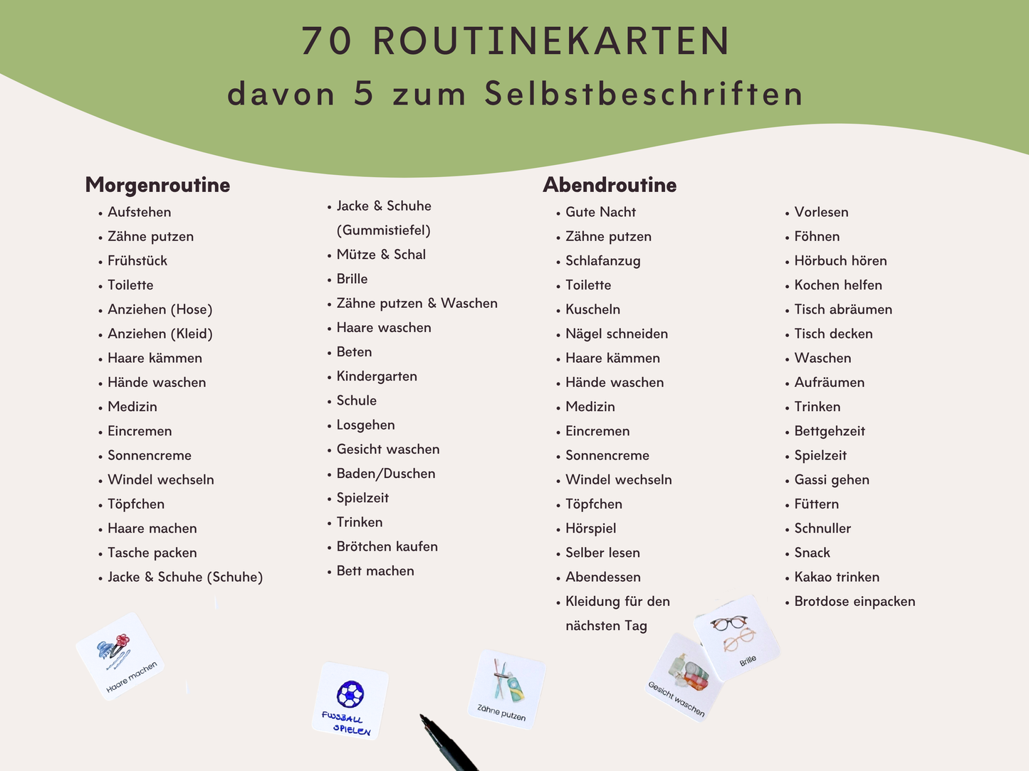 Routineplaner DINOSAURIER inkl. Symbolkarten