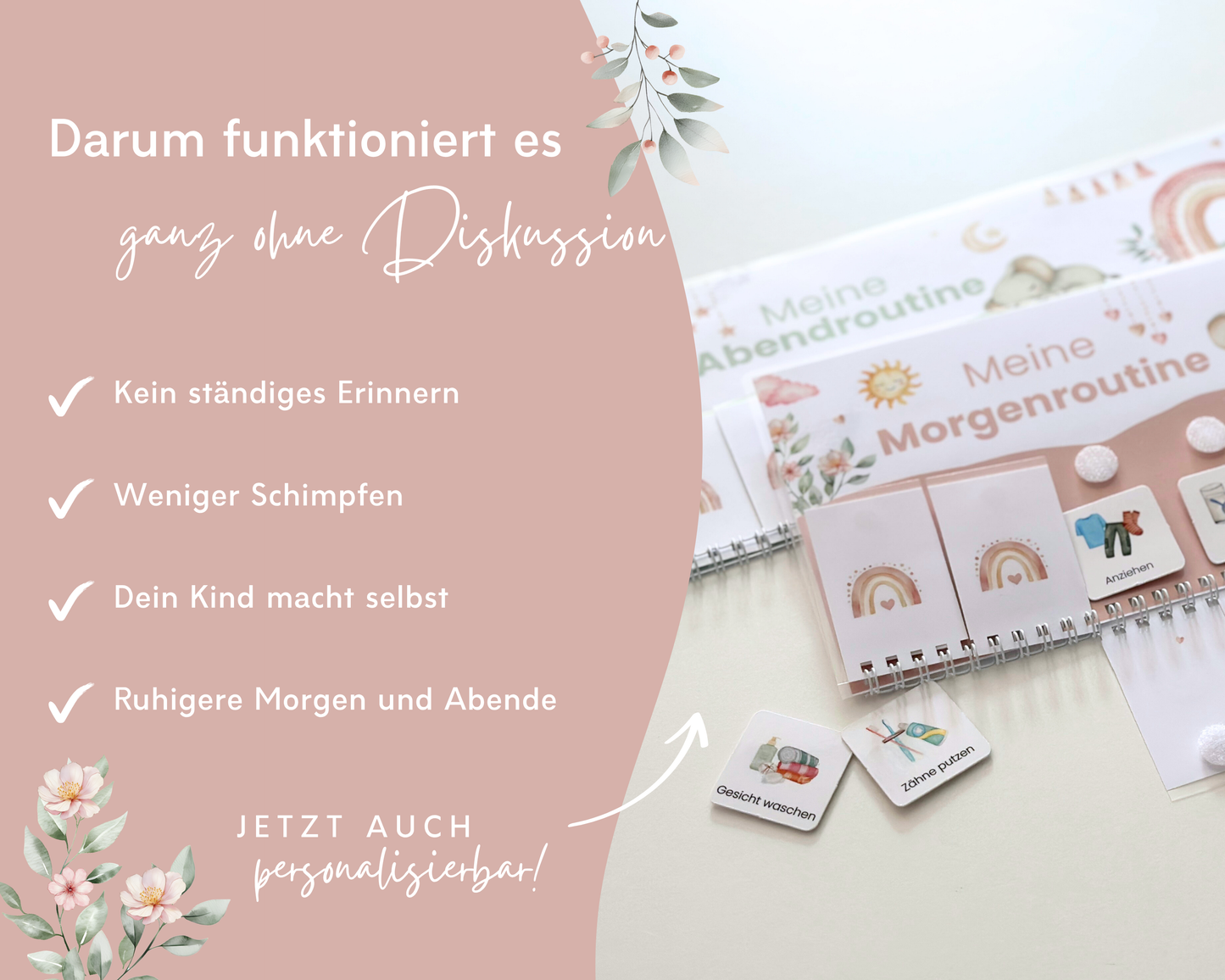 Routineplaner ROSA ELEFANT inkl. Symbolkarten