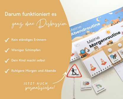 Routineplaner BAGGER inkl. Symbolkarten