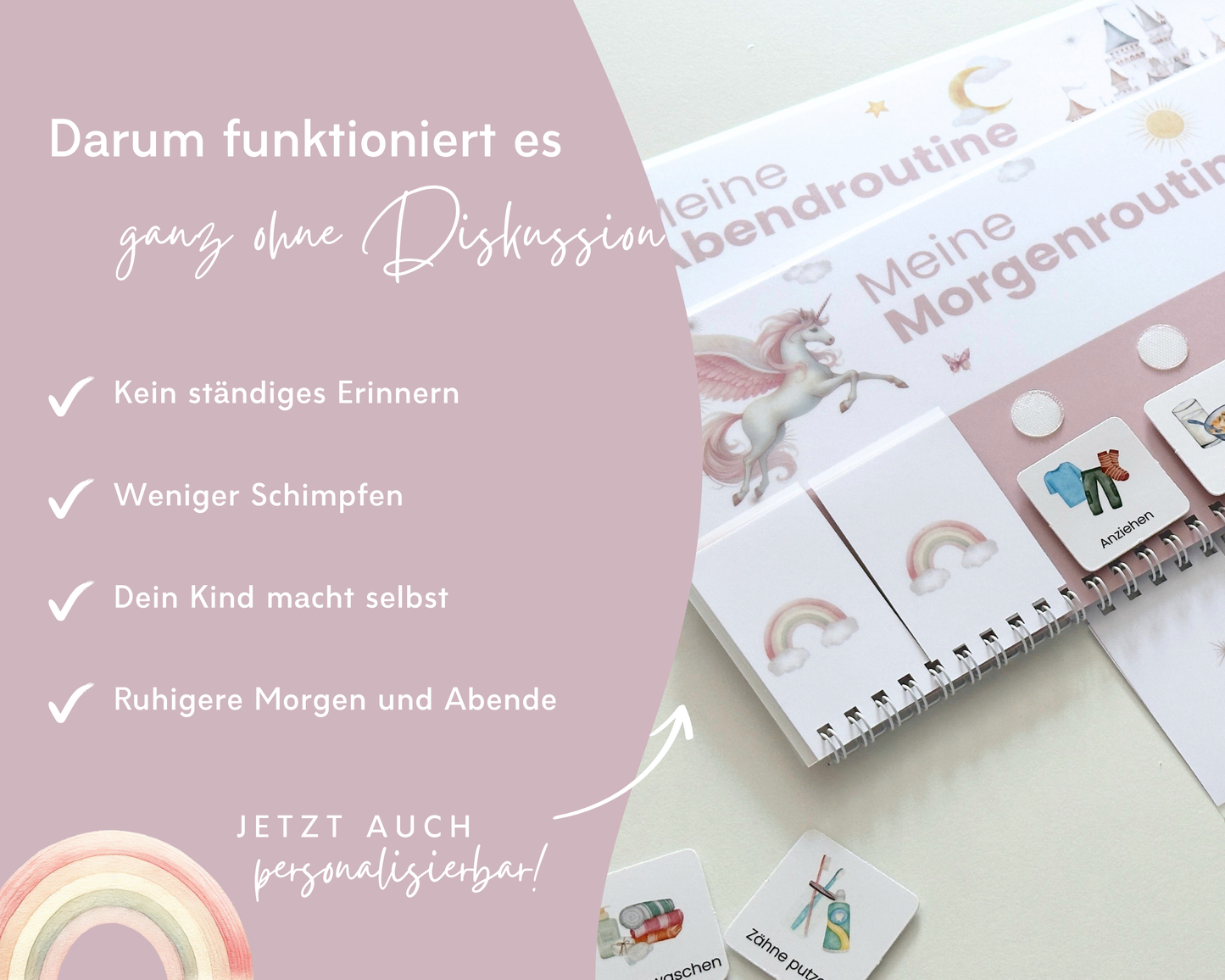 Routineplaner EINHORN inkl. Symbolkarten