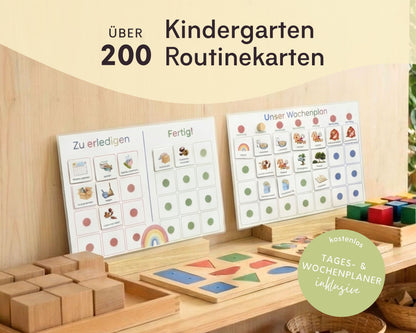 Kindergarten Kita Tagesplan inkl. Routinenkarten