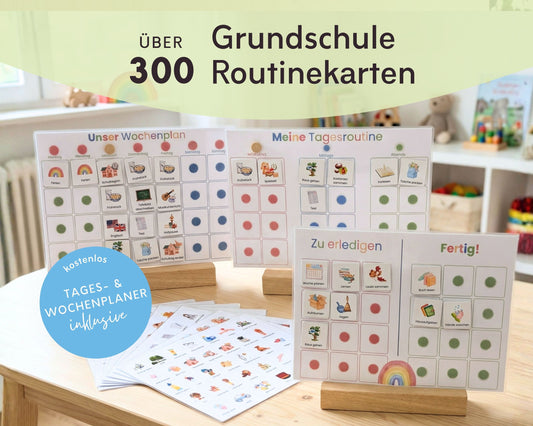 Grundschule Schule Tagesablauf Routinekarten