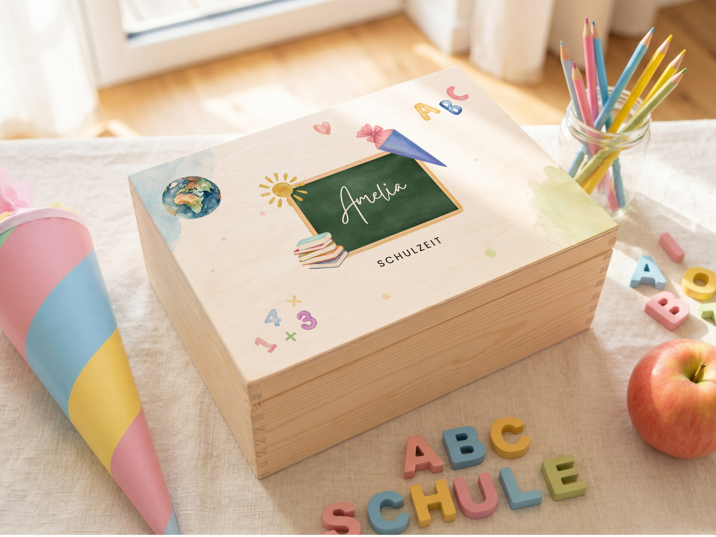 Erinnerungsbox personalisiert Erster Schultag Einschulung