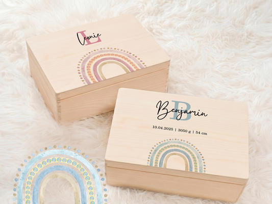 Erinnerungsbox personalisiert Regenbogen