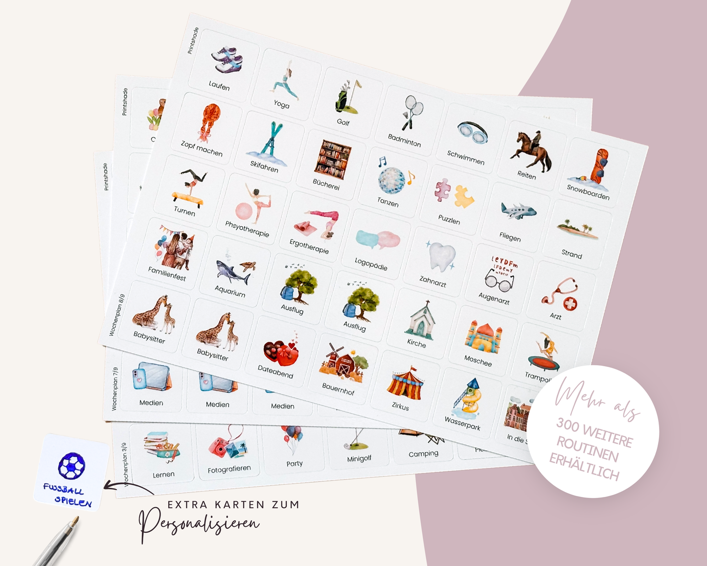 Wochenplaner EINHORN inkl. Symbolkarten