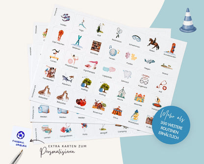 Wochenplaner inkl. Symbolkarten - Design AUTOS - Personalisierbar