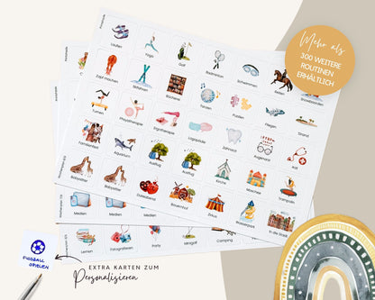 Wochenplaner inkl. Symbolkarten - Design BOHO TIERE - Personalisierbar