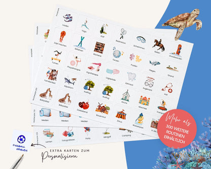 Wochenplaner inkl. Symbolkarten - Design MEER - Personalisierbar