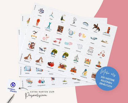 Wochenplaner inkl. Symbolkarten - Design PRINZESSIN - Personalisierbar