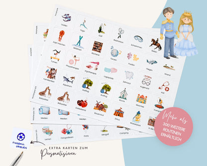 Wochenplaner inkl. Symbolkarten - Design CINDERELLA - Personalisierbar