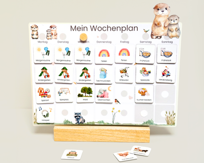Wochenplaner inkl. Symbolkarten - Design OTTER - Personalisierbar
