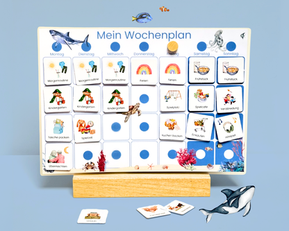 Wochenplaner inkl. Symbolkarten - Design MEER - Personalisierbar