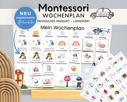 Wochenplaner inkl. Symbolkarten - Design POLIZEI - Personalisierbar