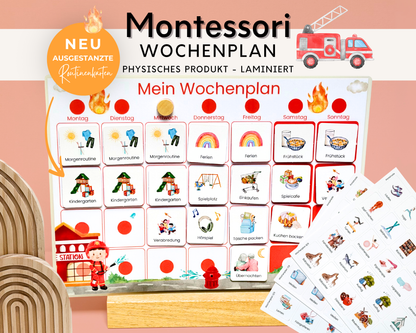 Wochenplaner inkl. Symbolkarten - Design FEUERWEHR - Personalisierbar
