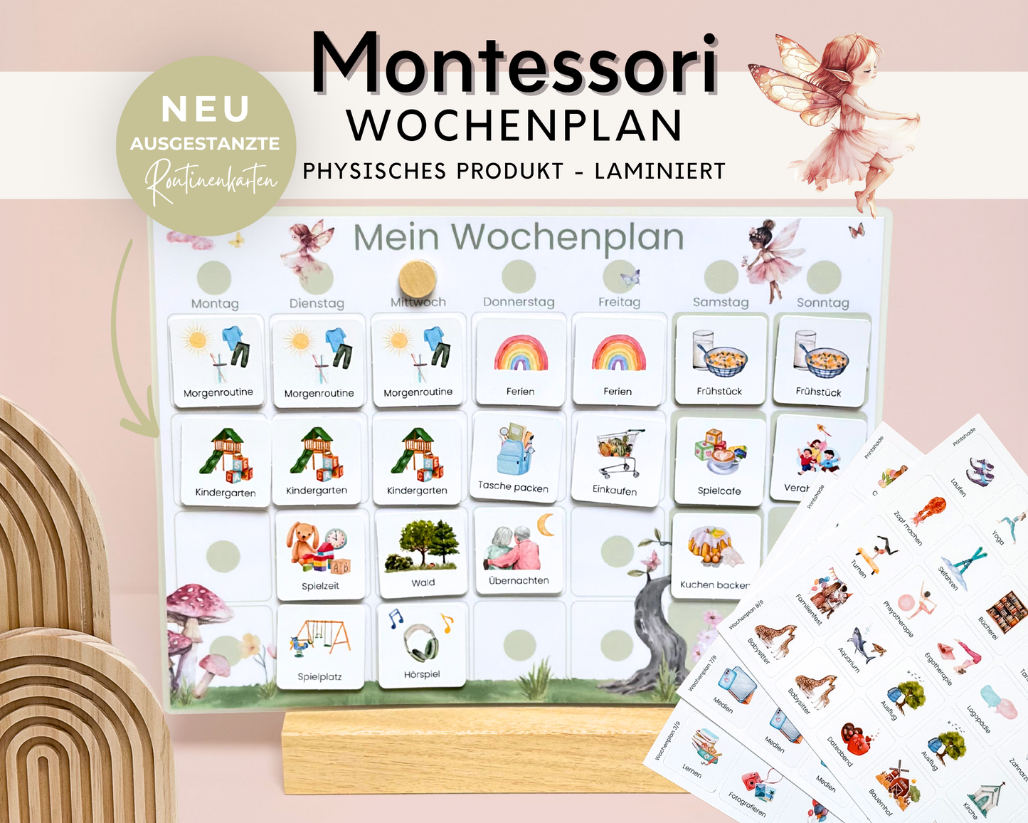 Wochenplaner inkl. Symbolkarten - Design FEEN - Personalisierbar