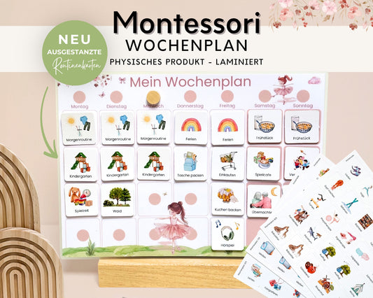 Wochenplaner inkl. Symbolkarten - Design BALLERINA - Personalisierbar