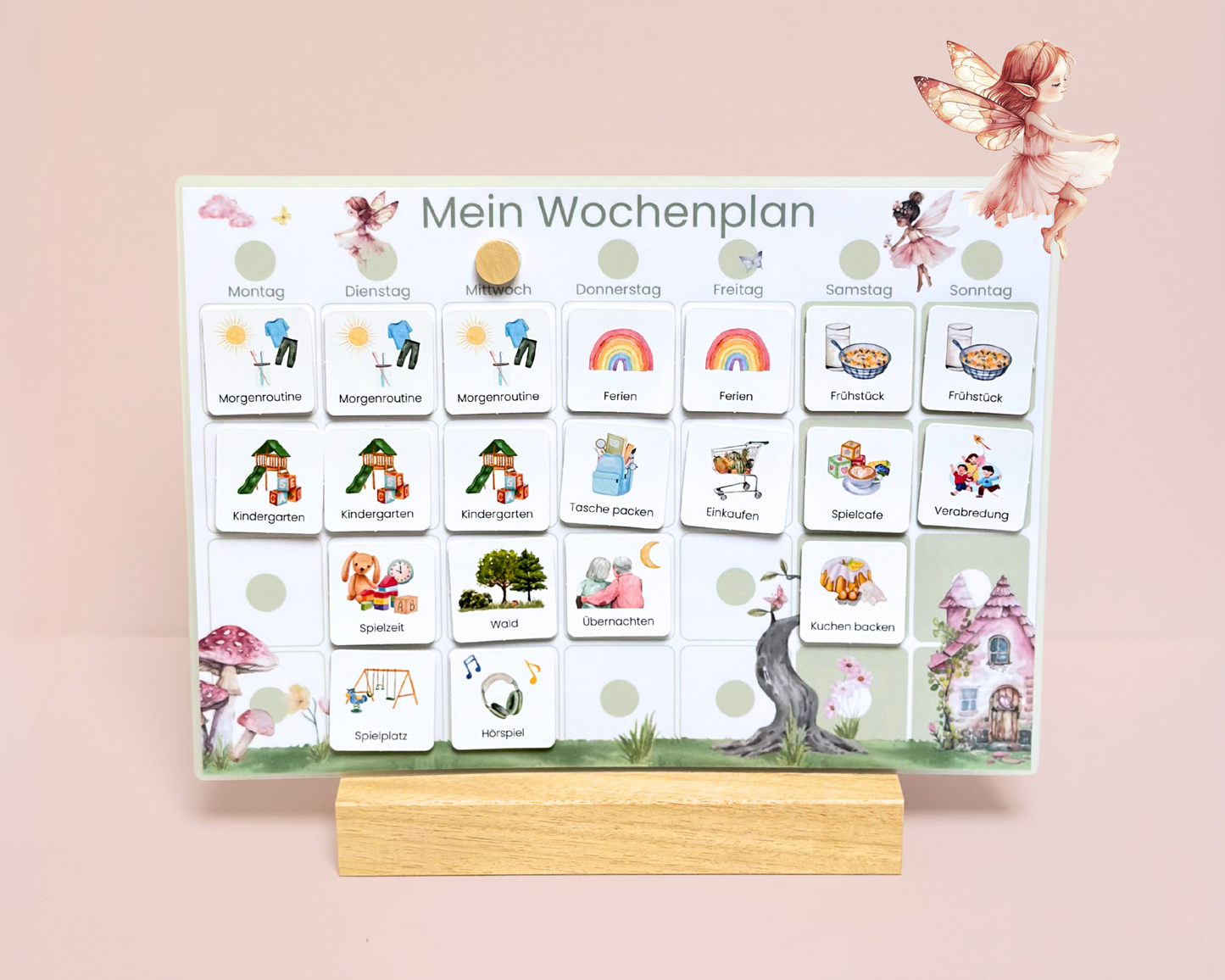 Wochenplaner inkl. Symbolkarten - Design FEEN - Personalisierbar