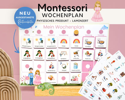 Wochenplaner inkl. Symbolkarten - Design PRINZESSIN - Personalisierbar