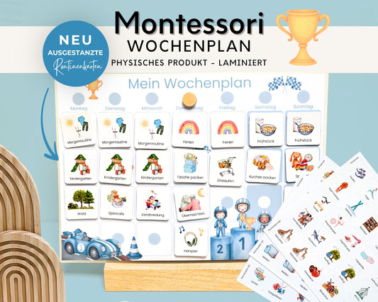 Wochenplaner inkl. Symbolkarten - Design AUTOS - Personalisierbar