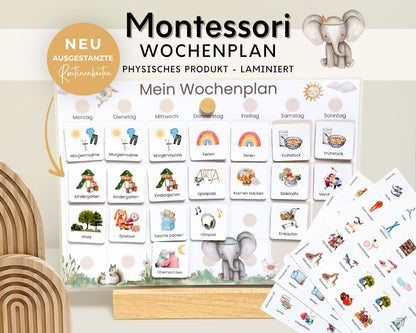 Wochenplaner inkl. Symbolkarten - Design BOHO TIERE - Personalisierbar