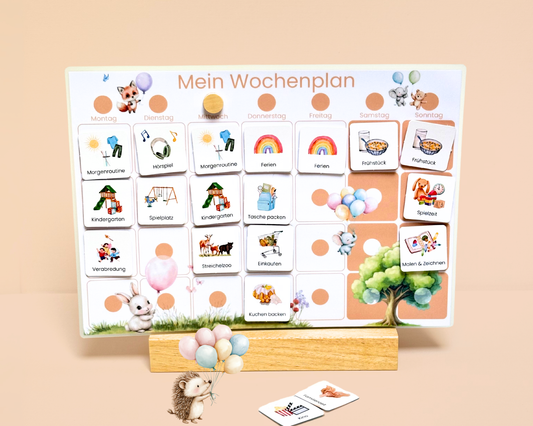 Wochenplaner inkl. Symbolkarten - Design LUFTBALLON - Personalisierbar