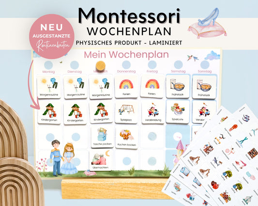 Wochenplaner inkl. Symbolkarten - Design CINDERELLA - Personalisierbar