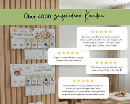 Routineplaner DINOSAURIER inkl. Symbolkarten