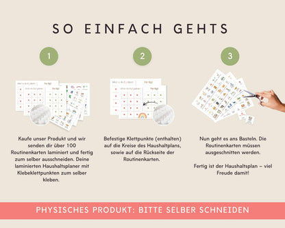 Haushaltsplan To-Do-Liste inkl. Symbolkarten - Design BUNT