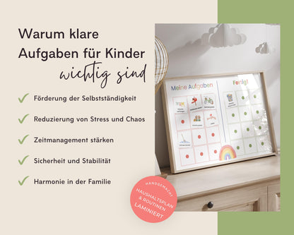 Haushaltsplan To-Do-Liste inkl. Symbolkarten - Design BUNT