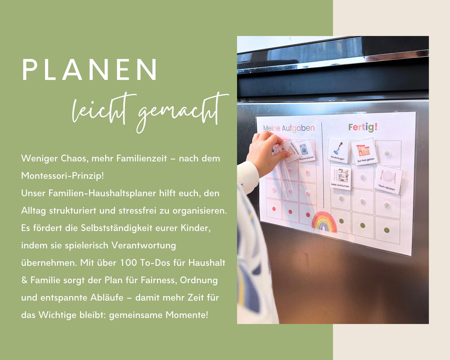 Haushaltsplan To-Do-Liste inkl. Symbolkarten - Design BUNT