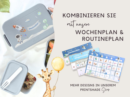 Mepal Brotdose mit Name personalisierbar - Design ASTRONAUT - Verschiedene Farben