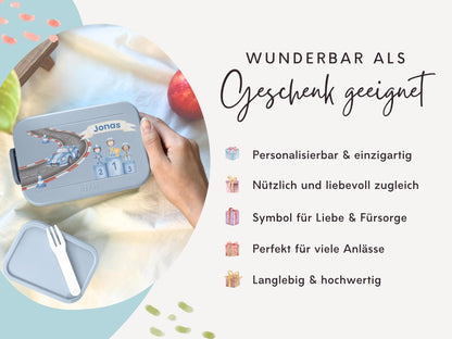 Mepal Brotdose mit Name personalisierbar - Design AUTO - Verschiedene Farben