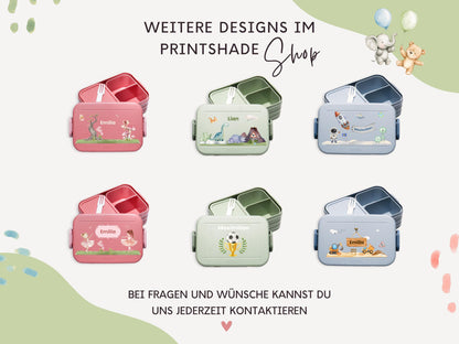 Mepal Brotdose mit Name personalisierbar - Design BLUMEN - Verschiedene Farben