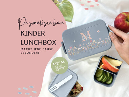 Mepal Brotdose mit Name personalisierbar - Design BLUMENWIESE - Verschiedene Farben